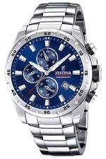 FESTINA Montre Pour Homme Chronographe Acier/Bleu Chrono F20463/2