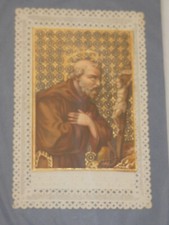 image pieuse canivet dentelle joseph devant un crucifix