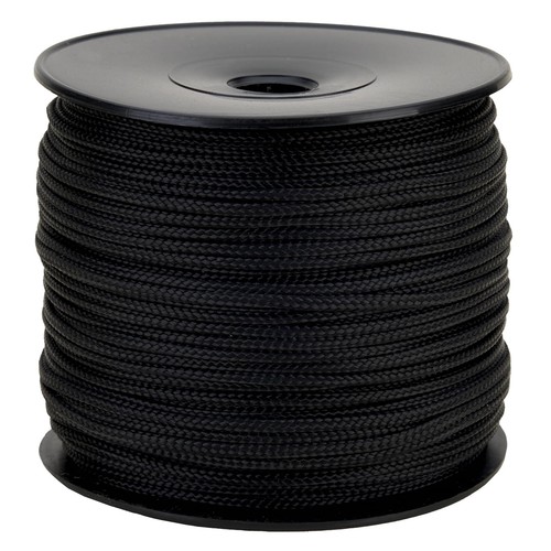 Corde tressée polypro noire - tressée,