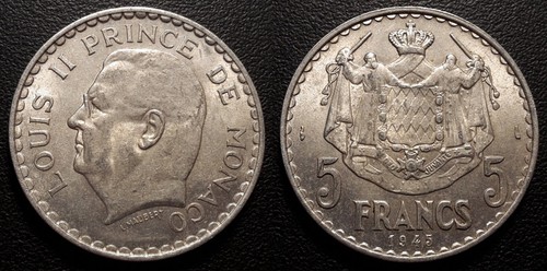 Monaco louis 5 francs - louis,