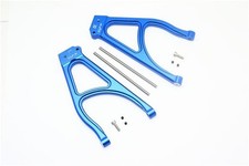 GPM TRAXXAS 1/10 E-Revo Bras Supérieur Arrière En Aluminium Bleu / GPMER2057B