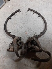 PAIRE DE GRIFFES ANCIENNES ÉLAGAGE ARBRE,PTT,ÉLECTRICIENS AVEC HARNAIS