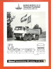 MAGIRUS - DEUTZ / M 320 D 30 / PROSPECTUS de 1978 ?? / DEUTSCH