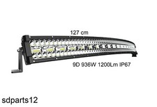 936W 127cm Barre LED Lumineuse Incurvee 12000Lm IP67 Faisceau Inondation Tache