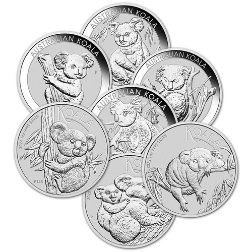 Australia silver koala 1 - silver, $1