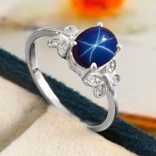 Superbe bague saphir étoile
