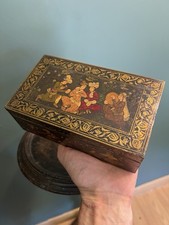 Boite Bois Peint Scène de