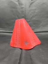 Tulipe De Lustre Ou Lampe En Verre Teinté Rouge