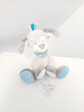 Peluche/Doudou Gaston Et Cyril Chien Beige Bleu Marron Blanc Coquard 32cm Nattou