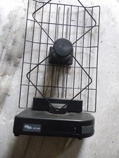 Vintage antenne d'interieur TV  VHF UHF FM panneau ,deux brins alim secteur , re