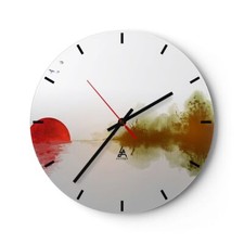 Horloge murale en verre