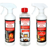 CP600010 3er Set Pierre Ollaire Poêle Nettoyeur Four en Pierre Cheminée Propre