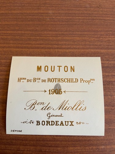 Etiquette château mouton - etiquette,
