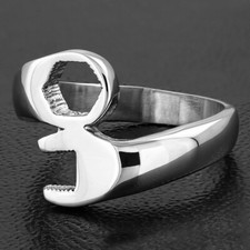 Bague homme acier clef