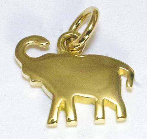 Pendentif dodo elephant - pendentif, or