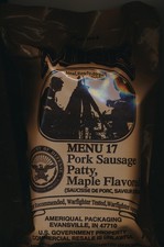 PORT OFFERT Rare Ration combat USA MRE  MENU 17 SAUCISSE ERABLE Emb. 2024