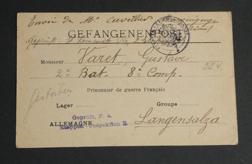Lettre retournée - , à