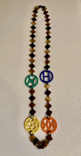 Hermes collier sautoir corne - collier,