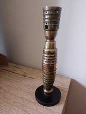 Ancien Porte Bougie de  poilu en laiton travail de tranchée 14/18
