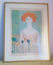 Lithographie originale signée numérotée (76/125) Léonore Fini "La table secrète"