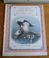Ancien Protège-cahier Couverture "GENERAL FEVRIER"  Collection Paul Varin
