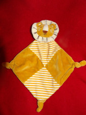  Doudou Plat Tom & Kiddy Bisous Lion Rayé Orange Blanc