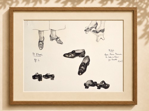 étude chaussures anciennes - chaussures,