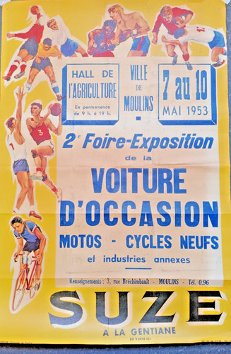 Affiche originale 1953 moulins - originale,