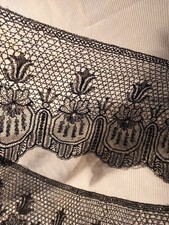 Guipure Dentelle Noire XIXe