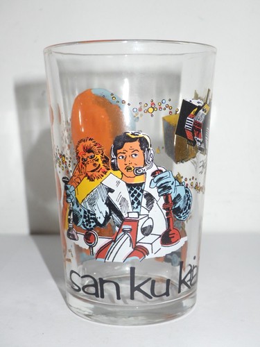 Verre moutarde vintage - verre, à