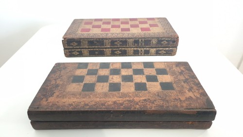 Two antique british - antique, leather