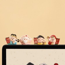 Figurine mythologique chinoise mignonne Statue de dieu chinois pour salon TV