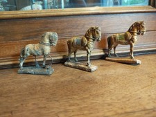 Lineol Germany lot de 3 chevaux allemands WWII Wehrmacht 39 45 bon état 
