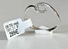 Bague moderne femme or blanc