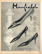 PUBLICITE ADVERTISING   1962   MANFIELD   chaussures