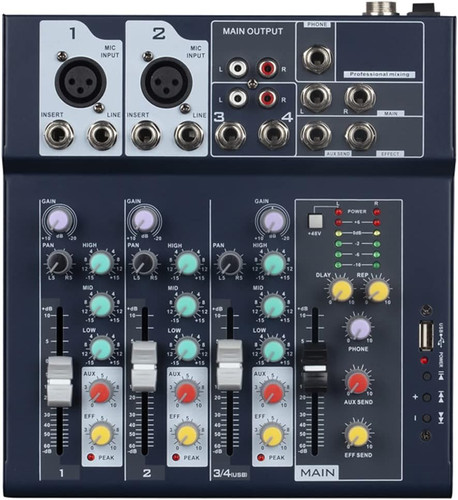 Professional mixer 4 channel - professional, 4-channel