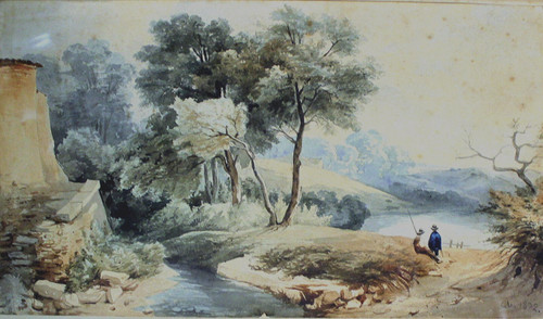 Paire aquarelles 1832 - paire, d'aquarelles