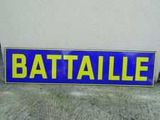 TRES GRANDE plaque émaillée  ENGRAIS BATTAILLE old enamel  art populaire