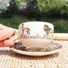 Tasse à café + soucoupe Geneviève Lethu collection Au bord du Lac / Tanganyika