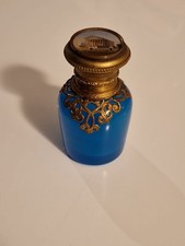 FLACON OPALINE SOUVENIR PARIS XIXe MINIATURE MADELAINE OBJET ANCIEN VITRINE 