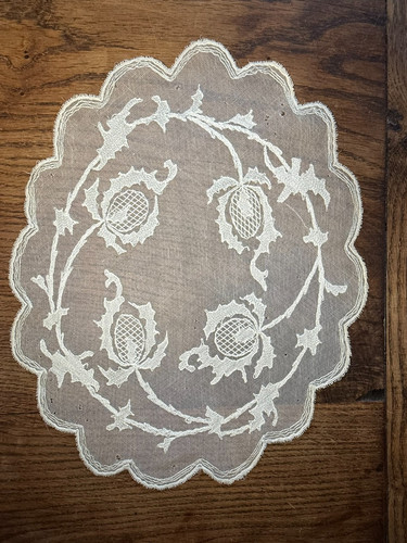 Dentelle ancienne tulle - ,