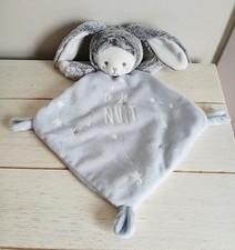 Mots d'enfants doudou plat ours déguisé en lapin bleu Douce nuit Siplec