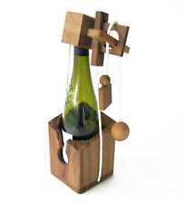 CASSE TETE pour BOUTEILLE jeu puzzle en bois, normes CE, vin cadenas