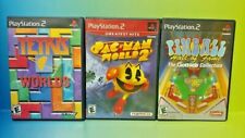 Tetris Worlds Pac-Man World 2 Pinball Hall of Fame PS2 Playstation 2 Lot Tested 