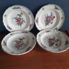 Lot De 4 Assiettes Creuses VILLEROY ET BOCH Mettlach 1562 Vieux Strasbourg
