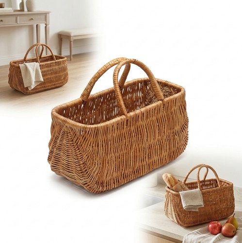 Panier osier rectangulaire - en,