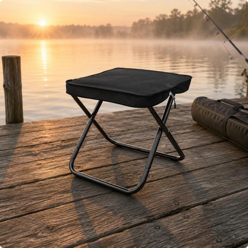 Tabouret pliant rembourré - , à