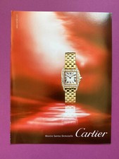 publicité Cartier montre horlogerie 2004 vintage santos demoiselle presse Y2K