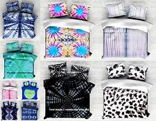 Indien Teinture Vintage Couette Doona Set Housse de Reine Taille Confortable