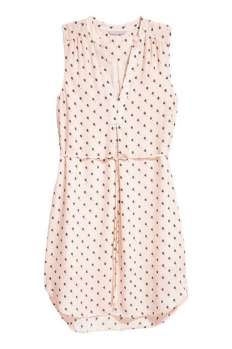 Robe rose clair nude imprimé